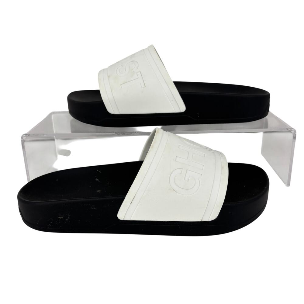 Ghost Golf Slide Sandals Womens Size 8.5 White Black Summer Casual